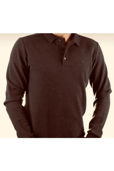 Qwerty Polo Yaka Yırtmaçlı Clasic Sweatshırt