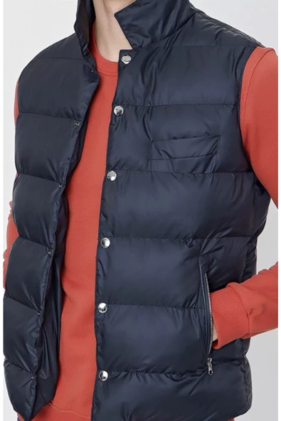 Tuba Erkek Spor Yelek Lacivert - 2