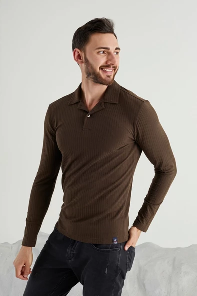 Qwerty Erkek Gömlek Yaka Kısa Kollu T-shirt - 6