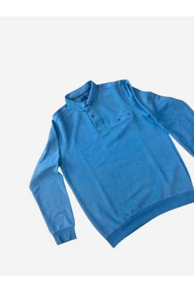 Qwerty  Polo Yaka Kuşaklı Cepli Sweatshirt