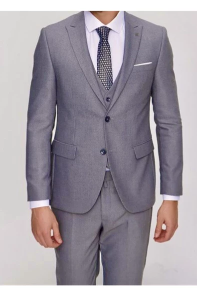 Tuba Erkek Classic Takım Elbise Gri