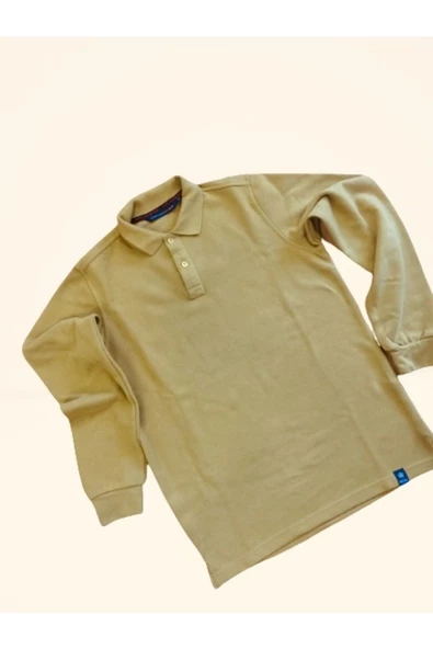 Qwerty  Polo Yaka Yırtmaçlı Clasic Sweatshırt