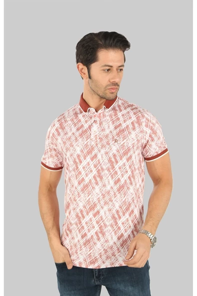 Brango DÜĞMELİ POLO YAKA DESENLİ T-SHİRT - 2