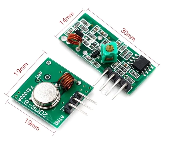 315Mhz RF Alıcı Verici Modül Çifti Kablosuz Haberleşme Kumanda - Resim 6