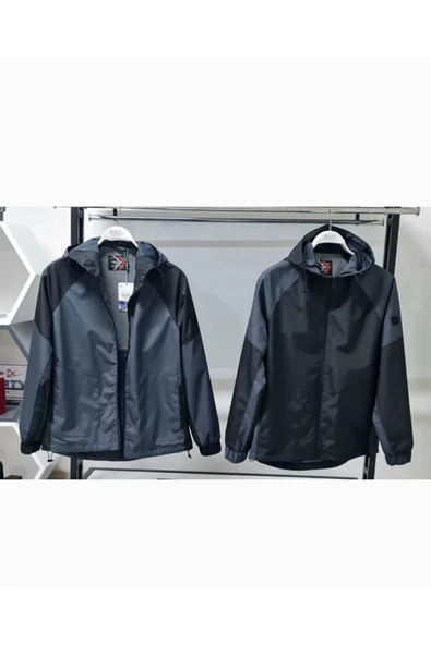 Qwerty REGLAN KOL KAPŞONLU PARÇA DESENLİ YAĞMURLUK - 3