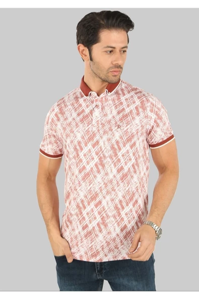 Brango DÜĞMELİ POLO YAKA DESENLİ T-SHİRT - 4