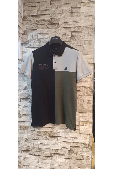 Qwerty  Polo Yaka Parçalı Sport T-shirt