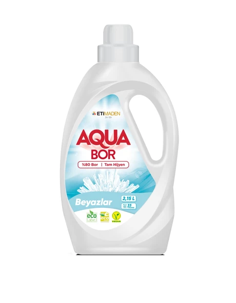 Boron Aqua Bor Sıvı Çamaşır Deterjanı 2,15 Litre 33 Yıkama Beyazlar