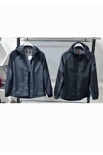 Qwerty REGLAN KOL KAPŞONLU PARÇA DESENLİ YAĞMURLUK - 5