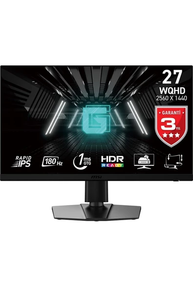 MSI G272QPF E2 WQHD RAPID IPS 180HZ 1MS 27" FREESYNC PREMIUM FLAT PIVOT GAMING MONİTÖR