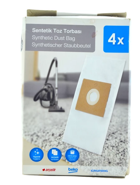 Arçelik - Beko Elektrikli Süpürge Sentetik Toz Torbası Orjinal  5 ADET