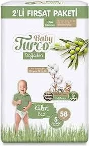 BABY TURCO DOĞADAN 2' Lİ FIRSAT PAKETİ 5 NUMARA 58 ADETLİ