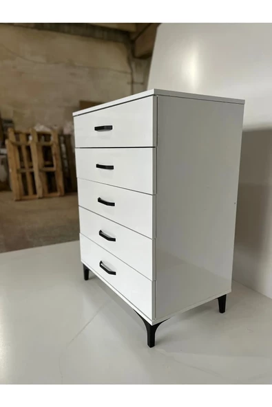 AysimaHome %100 MDF 5 Çekmeceli Şifonyer - Resim 3