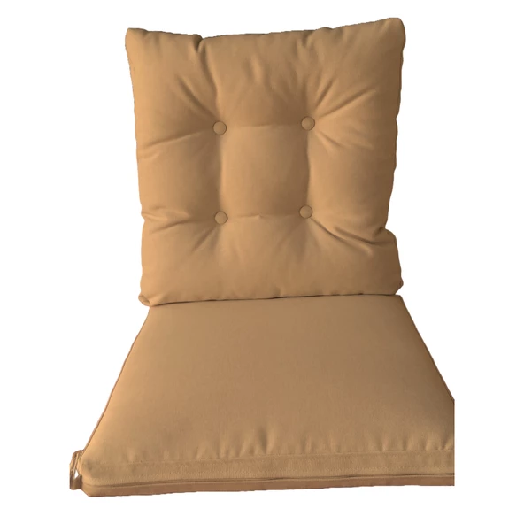 Sandalye Minderi Gri - Antalya, London, Ürgüp, Madrid Sandalyeler İçin Düğmeli Model