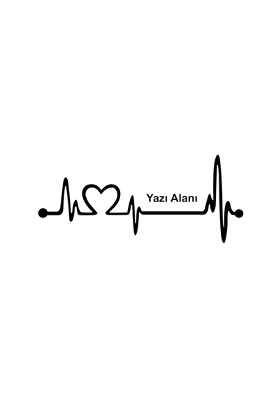 Kalp Nabız Atışı Oto özel yeni sticker 30 Cm