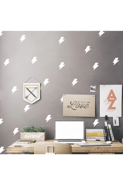 30 Adet Şimşek Şekli Bebek Ve Çocuk Odası özel yeni sticker, Dekoratif Duvar özel yeni sticker