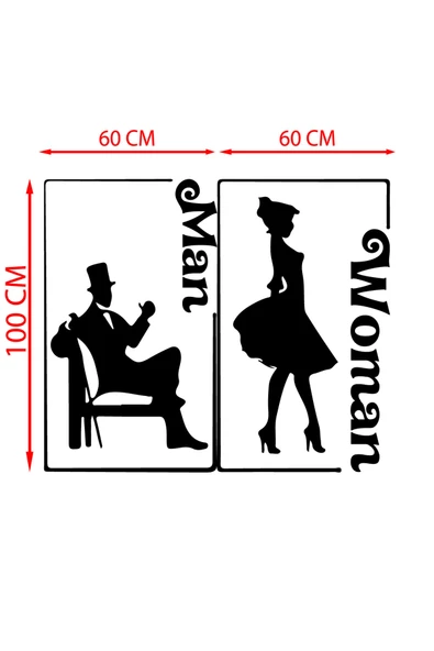 Man-women Tuvalet-wc Kapı özel yeni sticker