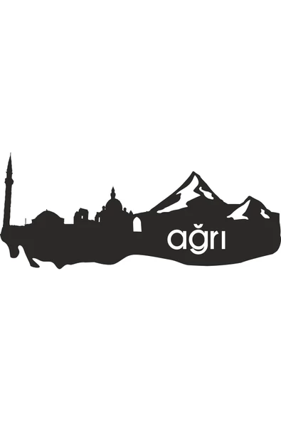 Ağrı Sitüel Duvar ÖZEL sticker - Ağrı Sitüel Duvar ÖZEL sticker Dekoratif Odası Duvar ÖZEL sticker Duvar Süsü 60x25 - 2