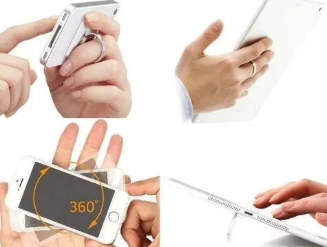 Yüzük Tasarım Telefon Tablet Tutucu Selfie Yüzüğü - 5
