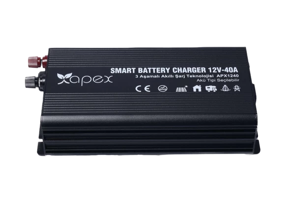 Apex 12V 40A Smart AC-DC Akü Şarj Cihazı