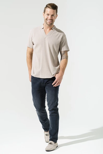 Organik Yıldız Yaka Taş Gömlek - 3