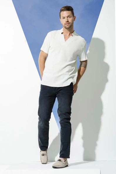 Organik Yıldız Yaka Yeşil Gömlek - 3