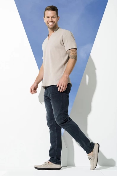 Organik Yıldız Yaka Taş Gömlek - 4