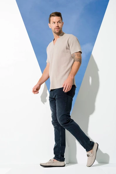 Organik Yıldız Yaka Taş Gömlek - 2