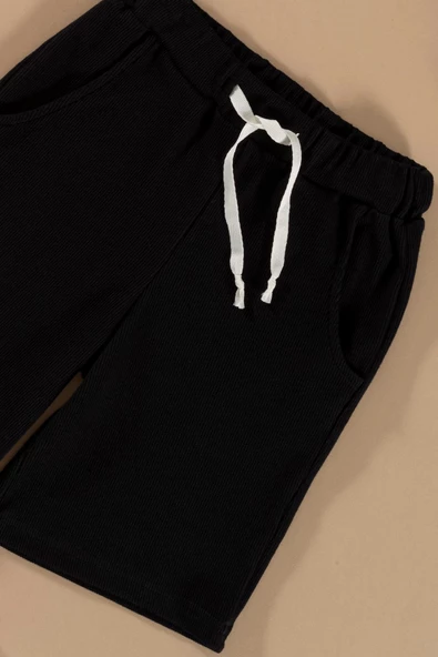 Kaplan Baskılı Siyah Tshirt Şort Takım - Resim 3