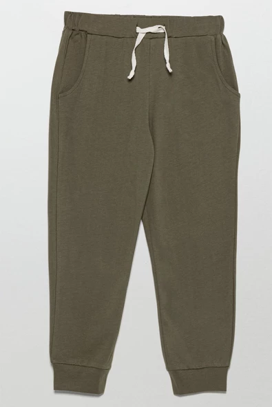 Çizgili Sweatshirt Jogger Yeşil Alt Üst Takım - Resim 3