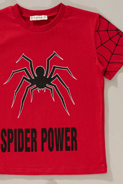Spider Power Baskılı Kırmızı Alt Üst Takım - Resim 2