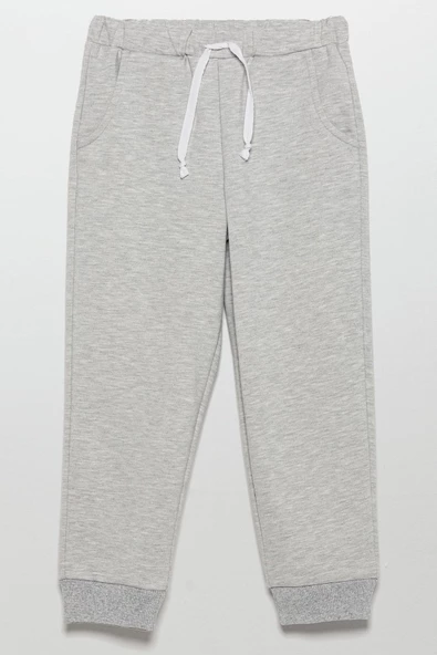 İnce Çizgili Sweatshirt Jogger Gri Alt Üst Takım - Resim 5