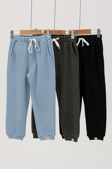 3'lü Jogger Mavi Yeşil Siyah Set