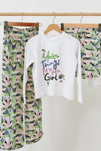 4'lü Tshirt Pantolon Şort Yeşil Takım - Resim 4