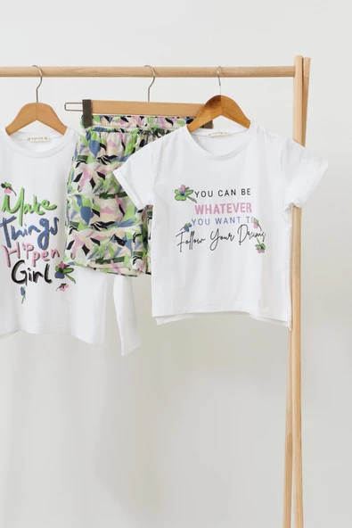 4'lü Tshirt Pantolon Şort Yeşil Takım - Resim 6