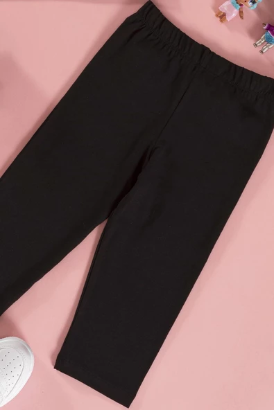 Baskılı Tshirt Tayt Siyah Alt Üst Takım - Resim 3