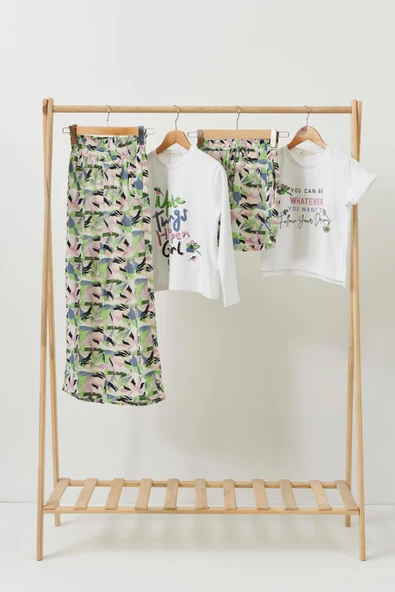 4'lü Tshirt Pantolon Şort Yeşil Takım ürün görseli