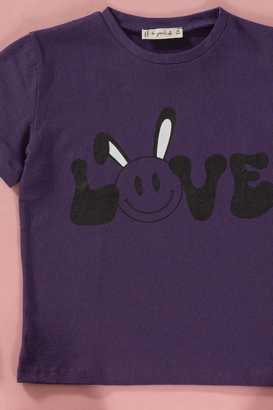 Baskılı Tshirt Tayt Siyah Alt Üst Takım - Resim 2