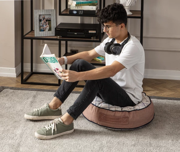 Yuvarlak Bahçe Minderi Puf Minder 60x60 cm - 3