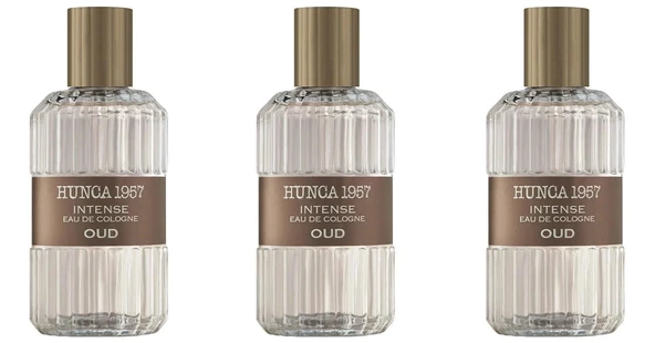 3 Adet Hunca 1957 Intense Oud 120 Ml Sprey Eau De Cologne Parfüm