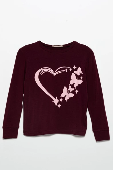 Kelebek Baskılı Doğal Viskon Siyah Pijama Takımı - 2