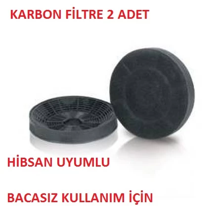 Hibsan Aspiratör Uyumlu Karbon Filtre 1 Çift