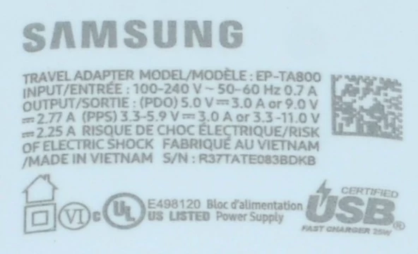 Samsung EP-TA800 25W USB Type C Şarj Adaptörü Amerikan Priz Uçlu - 2