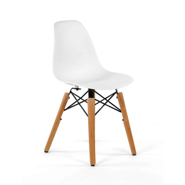 Seduna Eames Child Sandalye 2 Adet | Natural Ahşap Ayaklı - 4
