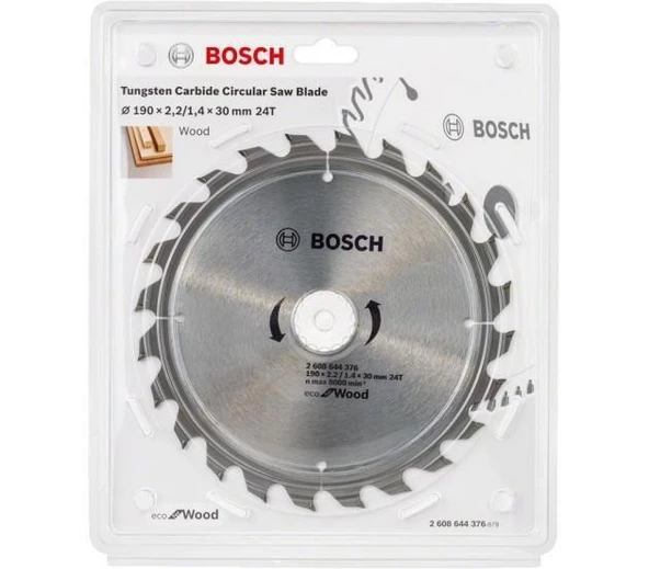 Bosch Daire Testere Bıçağı Diski 190x2,2/1,4x30 mm 24 Diş