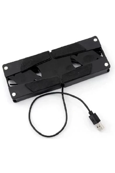 2 Fanlı Notebook Soğutucu Portatif Katlanabilir Laptop Soğutucu Fan Usbli Stand Bilgisayar Fanı - 4