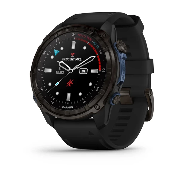 Garmin Descent Mk3i 51 Mm Karbon Gri Dlc Titanyum Siyah Silikon Kayışlı - 2