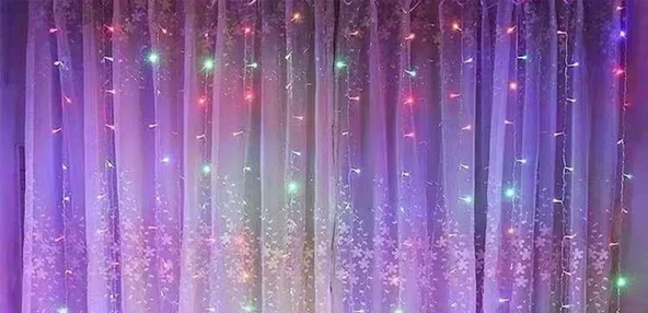Perde Led  240 Ledli 8 Fonksiyonlu Dekor Lambası Rgb - 2