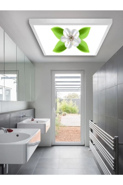 Gökyüzü Panel Wc Avize-60x60-54w-led-armatür-banyo-aydınlatma-desenli-panel-wc-led-ampul-banyo Işıkları-tekli Led - 3