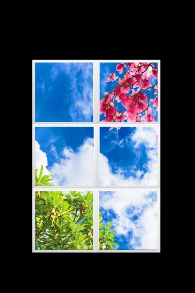 Gökyüzü Panel 124cm X 186cm-altılı- Led-sıva Üstü-324 Watt-mağaza Led Aydınlatma-avize Modelleri - 2